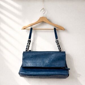 Nicole Miller Chic Blue Shoulder Bag
